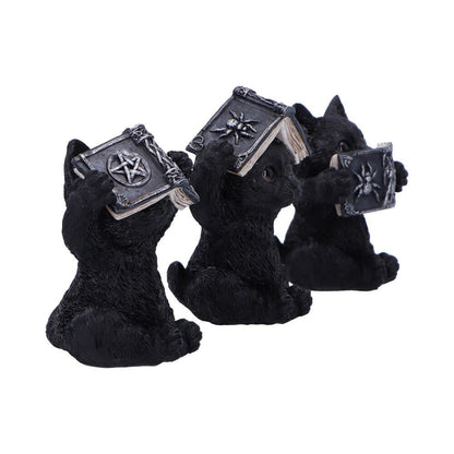 Three Wise Spell Cats Figurine by Nemesis Now - 8.5cm - Pixel Corner