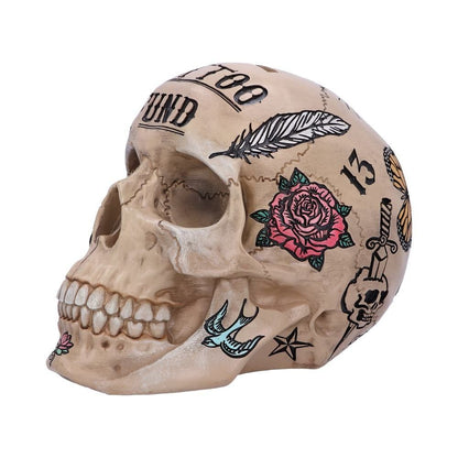 Tattoo Fund (Bone) Natural Bone Coloured Skull Money Box | Nemesis Now | Quirky Decor - Pixel Corner