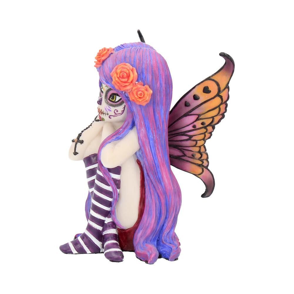 Nemesis Now Esmerelda 11cm Figurine, Purple Sugar Skull Fairy Ornament - Pixel Corner