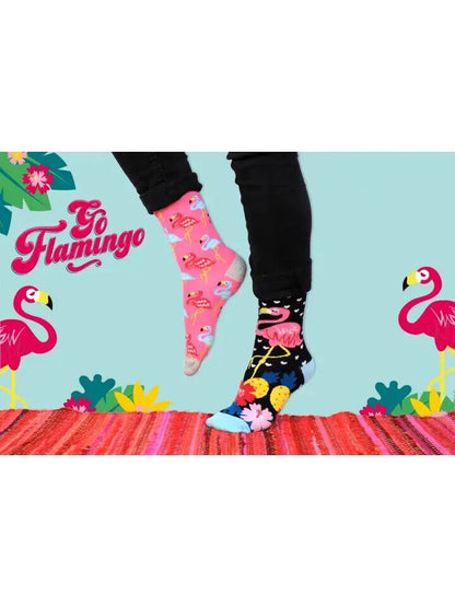 UNITED ODDSOCKS GO FLAMINGO SIX WILD FUNKY ODD SOCKS LADIES UK 4 - 8 GIFT BOXED - Pixel Corner