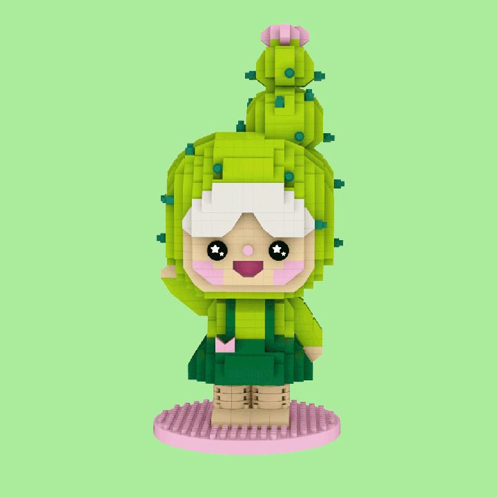 You Grow Girl Mini Bricks | Momiji Collectible | 897 Construction Blocks | Gift - Pixel Corner