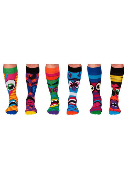 MENS UNITED ODDSOCKS THE FUNK HEADS NOVELY SOCKS FOR MEN UK 6 - 11 GIFT BOXED - Pixel Corner