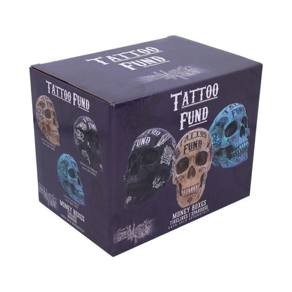 Tattoo Fund (Bone) Natural Bone Coloured Skull Money Box | Nemesis Now | Quirky Decor - Pixel Corner