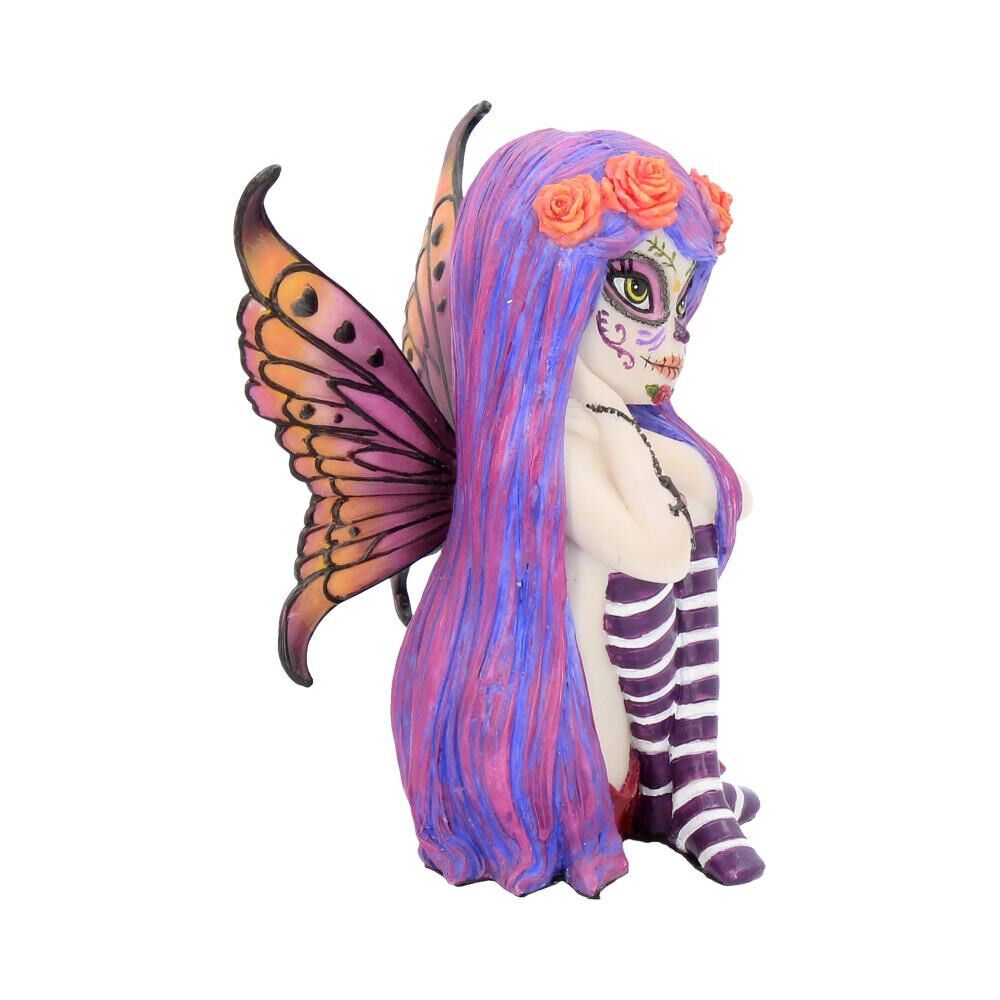 Nemesis Now Esmerelda 11cm Figurine, Purple Sugar Skull Fairy Ornament - Pixel Corner