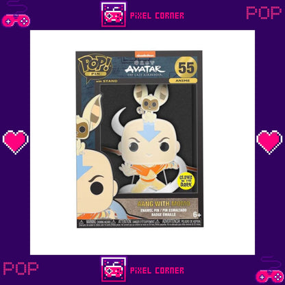 Funko Pop! Pin: Avatar: The Last Airbender - Aang with Momo #55 - Pixel Corner