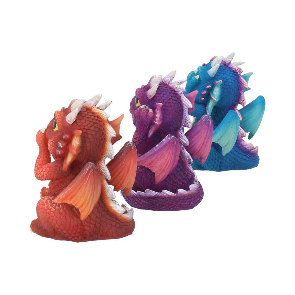 Three Wise Dragonlings Figurine by Nemesis Now - 8.5cm - Pixel Corner