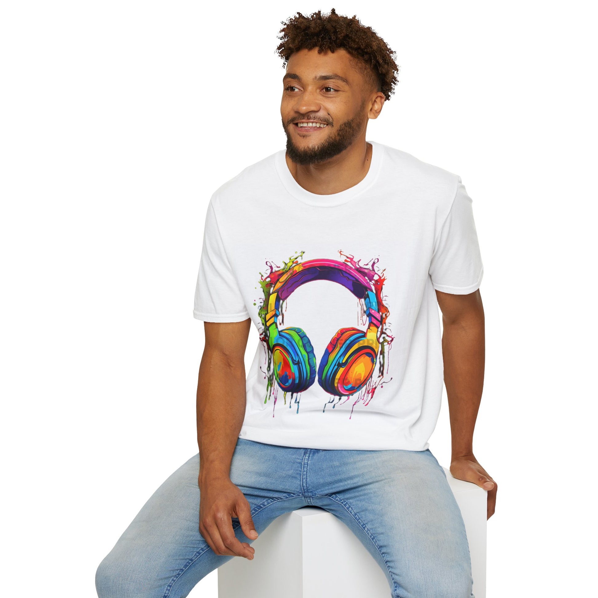 T-Shirt - Funky Headphones - Pixel Corner