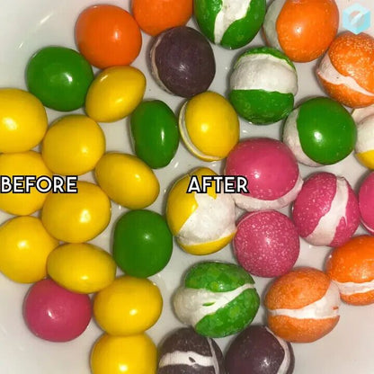 Giant Sour Fruit Skittles Balls 50g | Freeze Dried | Vegan - Pixel Corner