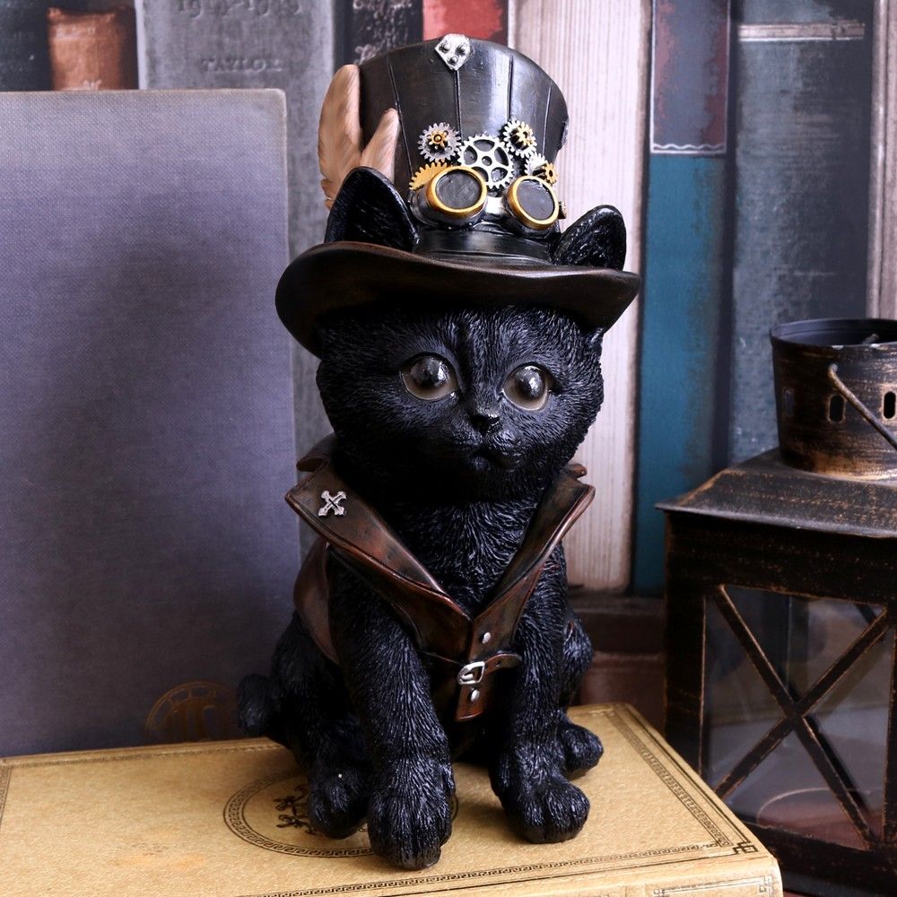 Cogsmiths Cat 18.5cm Collectible Figurine | Nemesis Now | Steampunk Decor - Pixel Corner