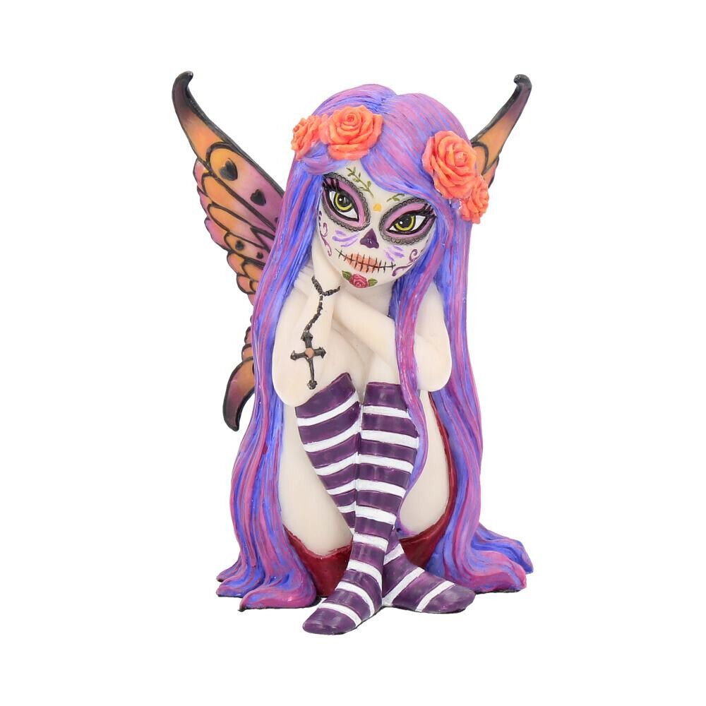 Nemesis Now Esmerelda 11cm Figurine, Purple Sugar Skull Fairy Ornament - Pixel Corner